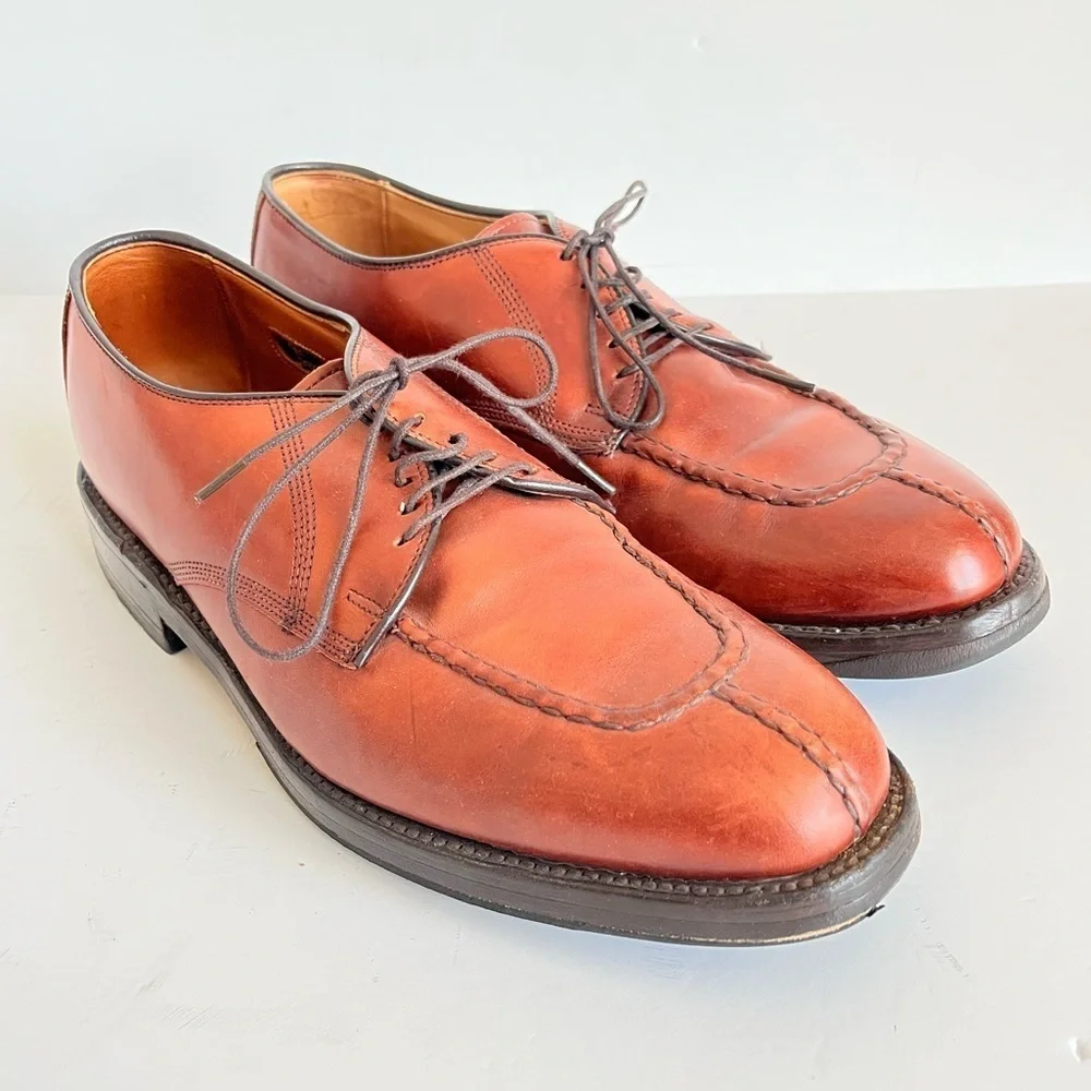 Allen Edmonds Dellwood Brown Leather Oxfords Shoes 8D